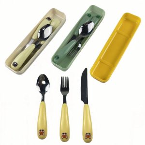 3pcs/Set Stainless Steel Outdoor Portable Dining CutleryChristmas Gift Knife, Fork and Spoon Three Piece Set