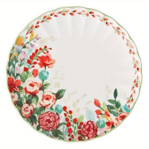 Painted Meadows 10.5-inch Green Ceramic Dinner Plate