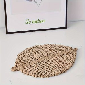 1pc Nordic-Inspired Dandelion Woven Coaster & Placemat - Heat-Resistant, Perfect For Christmas Decor In Kitchen & Dining Room